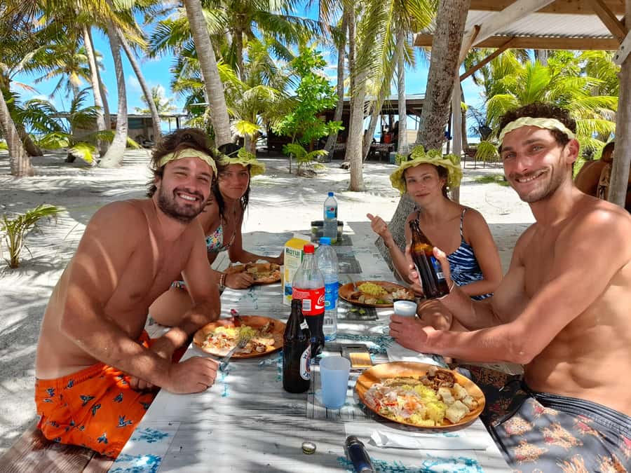 Blue Lagoon Eco-Tour, Avatoru Pass Snorkeling, Secret Green Lagoon - Culture on the Private Motu: Weaving, Traditional Music, and Real Food
