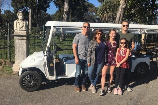 Florence Eco Tour by Electric Golf Cart - Under the Vasari Corridor and toward Ponte Vecchio’s golden view