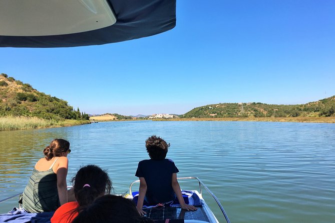 Visit Silves & Explore the Arade River | Eco-Friendly Solar Boat - Portimão sights from the water: convent ruins, Feu Hermanos museum, and old-to-new bridges